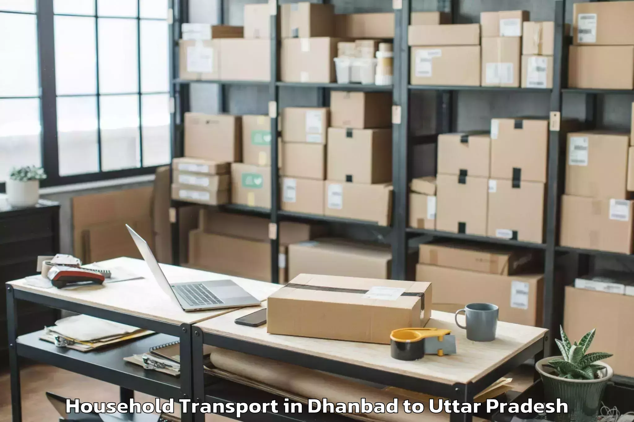 Book Dhanbad to Ballia Household Transport